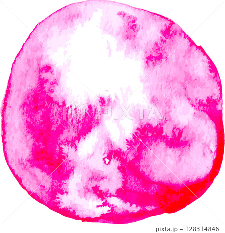Hand Drawn Watercolor Texture Pink Round Banner Hand Drawn Watercolor Texture Pink Round Banner 128314846