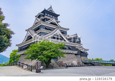 (熊本県)晴天下の熊本城 (熊本県)晴天下の熊本城 128316179