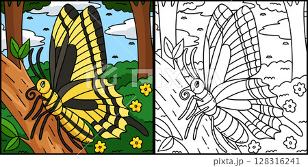 Insect Swallowtail Butterfly Animal Illustration Insect Swallowtail Butterfly Animal Illustration 128316241