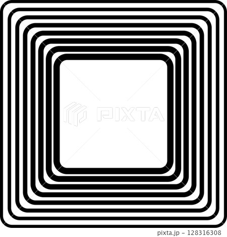Squares rounded line gradient. Technology geometric 128316308