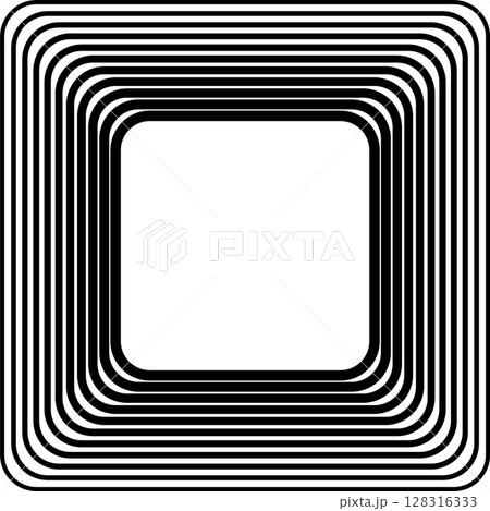 Squares rounded line gradient. Technology geometric 128316333