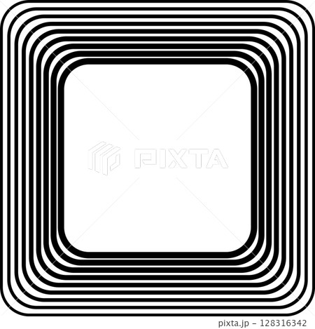 Squares rounded line gradient. Technology...のイラスト素材 [128316342] - PIXTA
