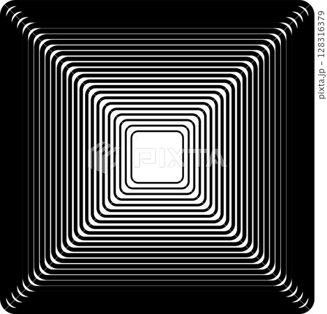 Squares rounded line gradient. Technology geometric 128316379