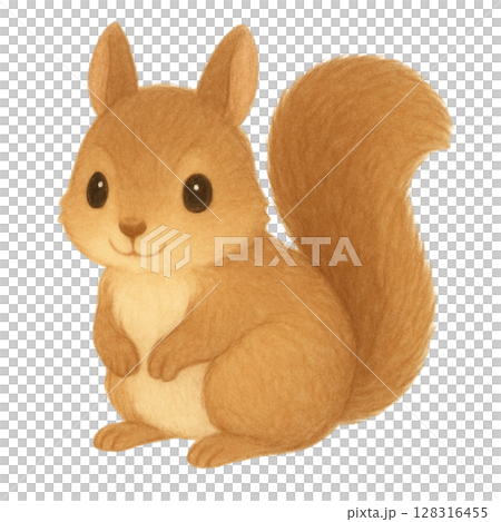 [Animals] Illustration of a Hokkaido squirrel 128316455