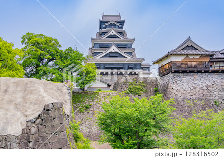 （熊本県）地震被害による修復作業が行われている熊本城 128316502