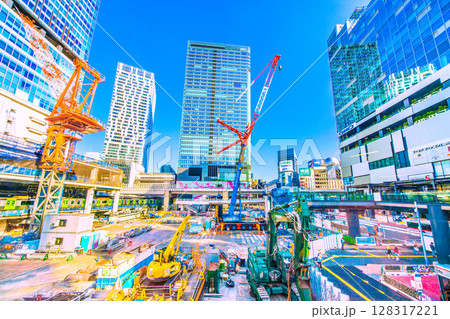 日本の東京都市景観 新橋脚出現!…完全消滅、さよなら渋谷駅西口。中央のビルも完全に解体 日本の東京都市景観 新橋脚出現!…完全消滅、さよなら渋谷駅西口。中央のビルも完全に解体 128317221