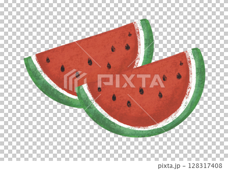 カットしたスイカのイラスト 128317408