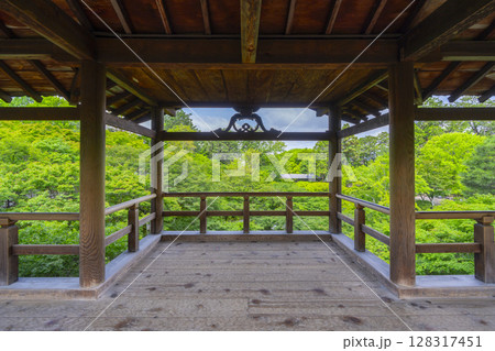 東福寺 洗玉澗 青もみじに包まれた庭園(京都市東山区) 東福寺 洗玉澗 青もみじに包まれた庭園(京都市東山区) 128317451