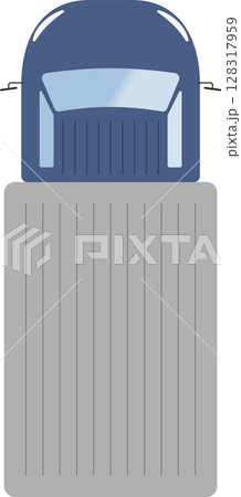 トラックを上から見たイラスト 128317959