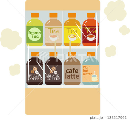 ホットペットボトル飲料 128317961