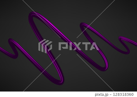 Purple scribble ribbon isolated on dark background. 3d vector illustration Purple scribble ribbon isolated on dark background. 3d vector illustration 128318360