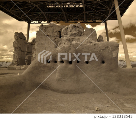 Casa Grande National Monument Infrared Sepia Tone 128318543