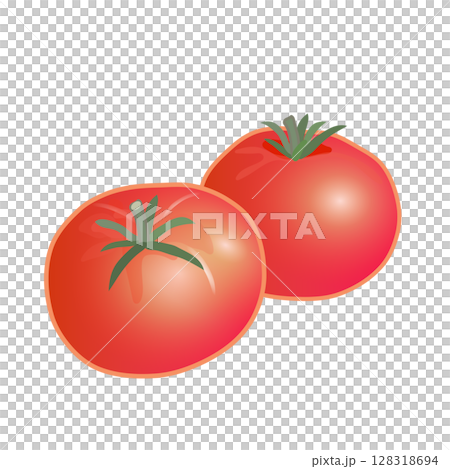 赤いトマトのイラスト 128318694