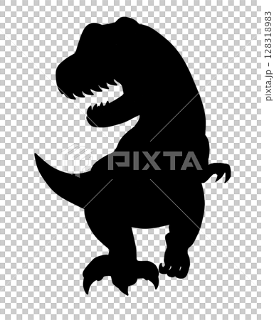 ティラノサウルスのシルエット ティラノサウルスのシルエット 128318983