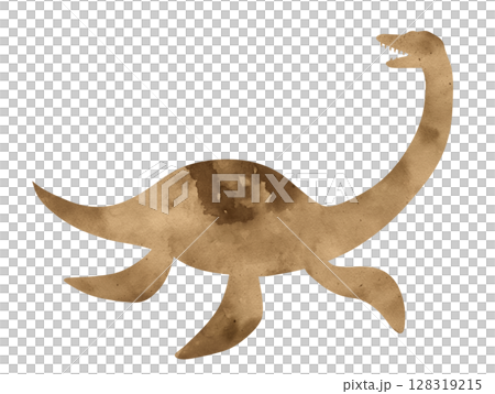 雙葉龍的水彩剪影 128319215