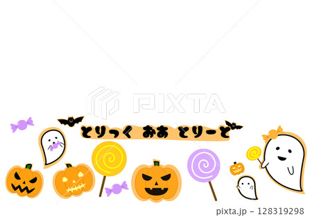 Trick or Treat　お菓子になっている背景 128319298