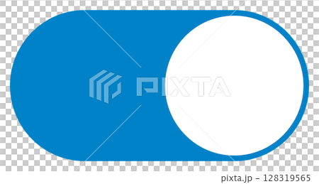 シンプルなトグルボタン、Webやアプリのスイッチ、ONの状態 128319565