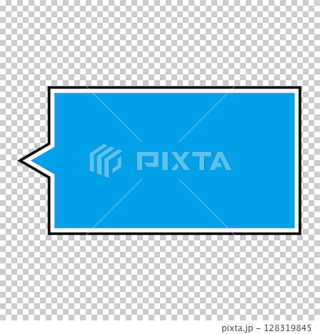Simple speech bubble illustration, horizontal, square Simple speech bubble illustration, horizontal, square 128319845