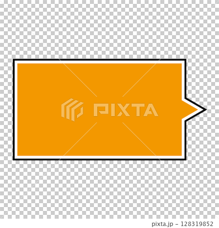 Simple speech bubble illustration, horizontal, square 128319852