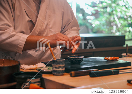 【#料亭】板前の手元 128319904