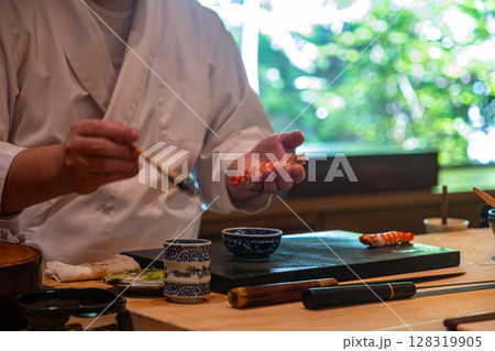 【#料亭】板前の手元 128319905