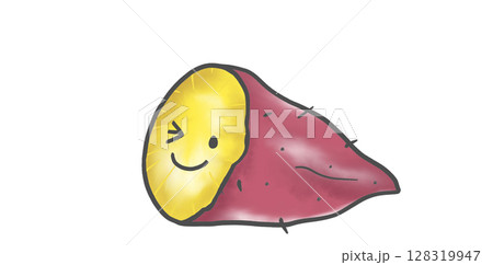 ウィンクするさつまいも 128319947