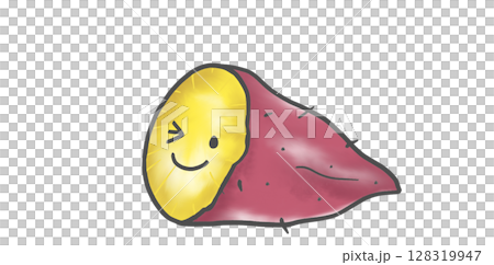 ウィンクするさつまいも 128319947