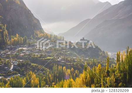 Hunza vallage, the fairytale mountain city tourist city of pakistan 128320209