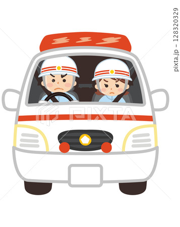 救急車を運転している救命士 128320329