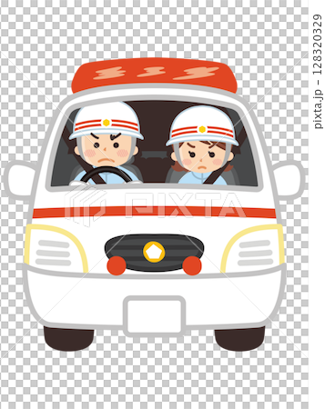 救急車を運転している救命士 128320329