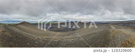Hverfjall crater Icelandic volcanic landscape Hverfjall crater Icelandic volcanic landscape 128320600