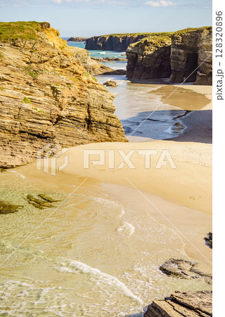 Cathedral Beach in Galicia Spain. 128320896