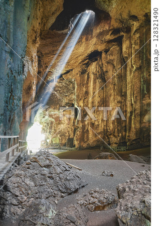 Inside the Gomantong Caves in Sandakan District, Sabah, Borneo, Malaysia. Inside the Gomantong Caves in Sandakan District, Sabah, Borneo, Malaysia. 128321490