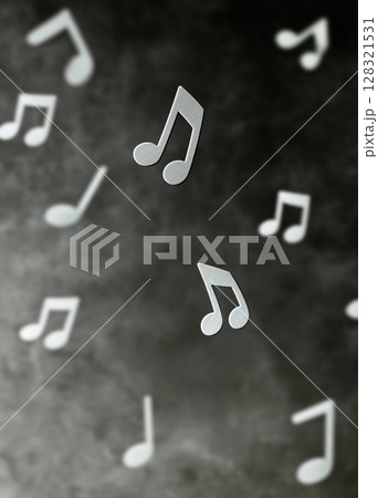 Abstract melody with music notes background and harmony in artistic pattern design Abstract melody with music notes background and harmony in artistic pattern design 128321531