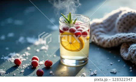 Winter Detox with Cranberries 128322347