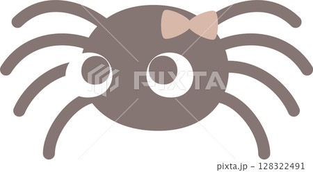 happy halloween holiday festival with spider, flat png icon cartoon character transparent element design 128322491