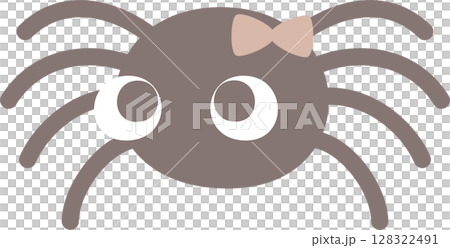happy halloween holiday festival with spider, flat png icon cartoon character transparent element design 128322491
