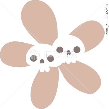 happy halloween holiday festival with flower and skull, flat png icon cartoon character transparent element design happy halloween holiday festival with flower and skull, flat png icon cartoon character transparent element design 128322494