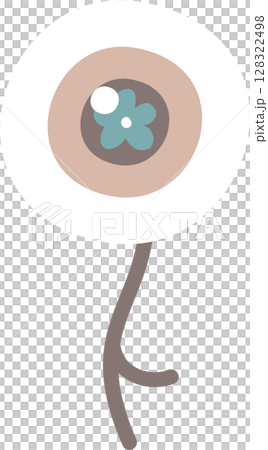 happy halloween holiday festival with flower eyeball, flat png icon cartoon character transparent element design 128322498