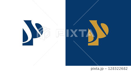 Bold and luxury letter P initials logo design Bold and luxury letter P initials logo design 128322682