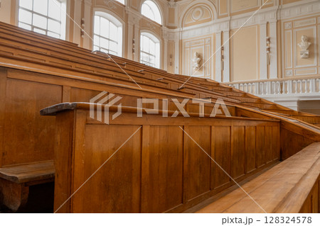 Interior of a Classic Lecture Hall Auditorium Interior of a Classic Lecture Hall Auditorium 128324578