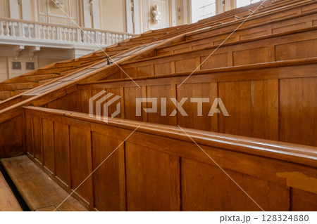 Interior of an Empty University Auditorium classroom. 128324880