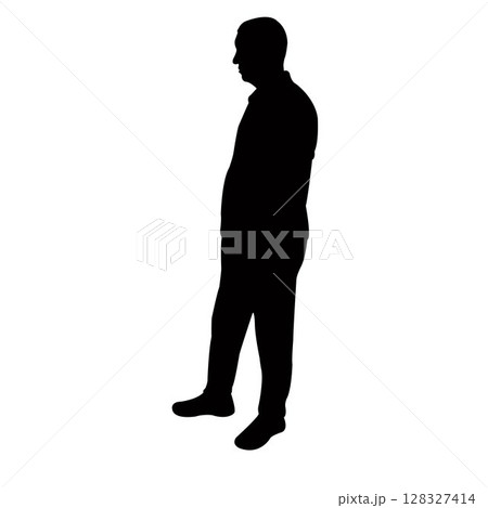 a man body silhouette vector a man body silhouette vector 128327414