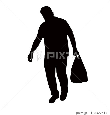 a man body silhouette vector 128327415