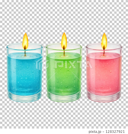 ジェルキャンドル3色セット（ガラスジャー） 128327921