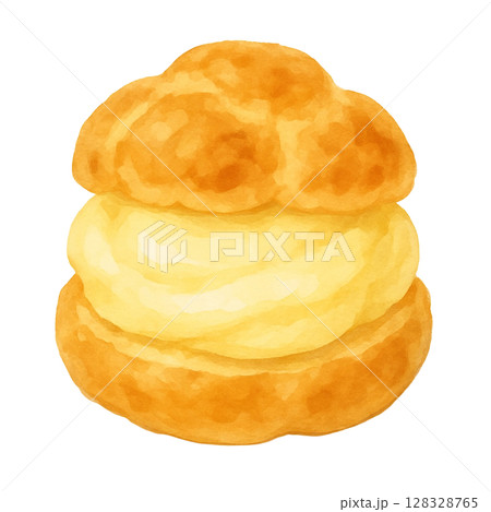 【スイーツ】シュークリームのイラスト 128328765