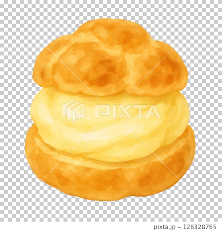 【スイーツ】シュークリームのイラスト 128328765