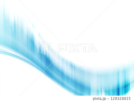 Bright blue smooth blurred wave with striped glitch effect, abstract background Bright blue smooth blurred wave with striped glitch effect, abstract background 128328815