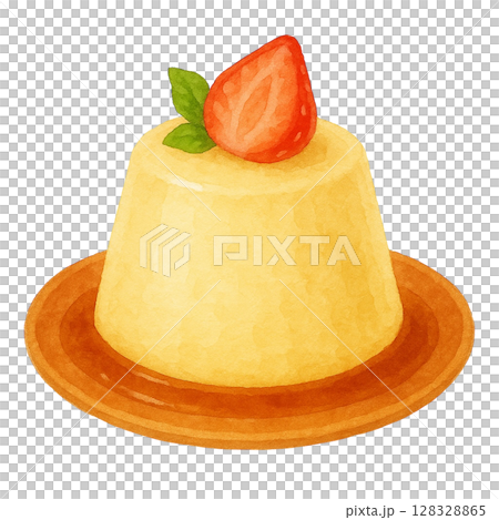 【スイーツ】ババロアのイラスト 128328865
