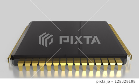 The IC on white Background for Technology concept 3d Rendering. 128329199